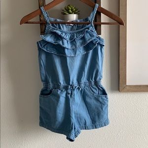 Cotton Denim shorts Romper-size 6